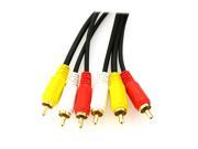 HQmade Q722 16 3 RCA Male to 3 RCA Plug Male Extension Cable Phono Lead For TV DVD Game Console 5M