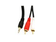 HQmade Q304 6ft 3.5mm Cable Aux Stereo Jack Audio Cable to 2x RCA Male 1.8M