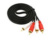 HQmade Q401 6Ft RCA Cable 2x RCA Plug Audio Video For TV DVD Player Game Console 1.8M