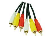 HQmade Q722 6 3 RCA Male to 3 RCA Plug Male Connector Cable For TV DVD Game Console 1.8M