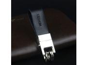 Man Business Aluminium Leather Car Keychain Key Chain Key Ring Buckle Black Color