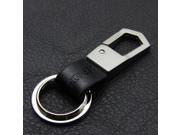 Metal Leather Car Keychain Key Chain Business Key Ring Buckle Man Gift Gold Color