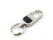 Zinc Alloy Led Light Man Women Car Keychain Key Chain Dual Ring Key Hook Buckle Silver Color