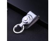 Universal Business Zinc Alloy Microfiber Car Keychain Simple Unisex Key Ring Silver Color