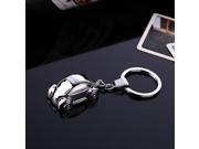 Creative Alloy Car Model Keychain Lovers Gift Keyring Keychains With Led Light Silver