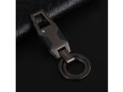 Metal Car Keychain Dual Ring Keychains Waist Hanged Keyring Man Gift Black