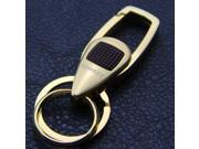 Universal Metal Car Keychain Dual Ring Keyring Unisex Gift Keychains Gold