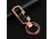 Zinc Alloy Man Car Keychain Dual Ring Hang Buckle Keychains With Led Light Gold
