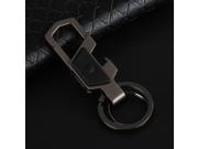 Zinc Alloy Man Car Keychain Dual Ring Hang Buckle Keychains With Led Light Black