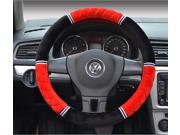 Winter 3D Antiskid Steering Wrap Warmth Plush Vehicle Car Steering Wheel Cover Diameter 38cm