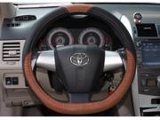 Leather Handmade Steering Wrap Vehicle Car Steering Wheel Cover Diameter 38cm