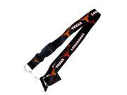 Texas Longhorns Clip Lanyard Keychain Id Ticket Holder NCAA Black