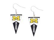 Michigan Wolverines NCAA Pennant Dangle Earring
