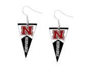 Nebraska Huskers NCAA Pennant Dangle Earring
