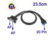 USB 3.0 Plate line 2 ports USB 3.0 A Female to 20 Pin Cable Length 23.5cm