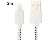 Nylon Netting Style Lightning 8 Pin USB Data Transfer Charge Cable for iPhone 5 iPod touch 5 iPad mini mini 2 Retina iPad 4 Length 2m Available in
