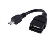 USB 2.0 AF to Micro USB 5 Pin Male OTG Adapter Cable Length 10cm