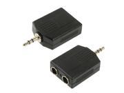 3.5mm Male to 2 Female 6.35mm Audio Adapter