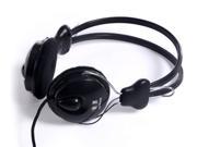 3.5mm Black Earphone Headset Headphone with Microphone for PC Laptop PU Wire MP3 MP4 PC Headset Dropshipping FREESHIPPING New