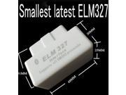 White smallest MINI ELM327 Bluetooth OBD2 V1.5 automotive fuel detector White MINI ELM327 interface Bluetooth OBD2 V1.5 Support All OBDII Protocols