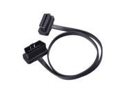 Car OBD2 16 Pin Flat Noodle Male to Female Elbow Extension Cable 2FT 60cm ELM327