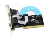 2 Port RS232 9 Pin Ports Serial PCI Expansion Card