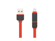 2 in 1 Sync and Charge Cable with Lightning microUSB 8 PIN connectors for iPhone 6 6Plus 5s 5c 5 iPad Air iPod nano 7th gen Samsung Galaxy S5 S4 Note4 HTC