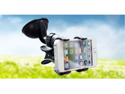 Windshield Car Double Clip Mount Window Desktop Suction Cup Holder Stand Cradle for iPhone iPod touch Samsung Galaxy HTC One Google Nexus 5 Smartphone A