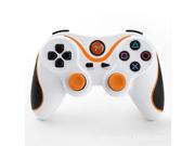 Wireless Bluetooth Dual Shock 3 6Axis Game Controller Gampad for Sony PS3 Playstation 3 white Orange