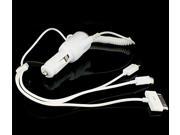 3 in 1 Retractable Car Charger Coil Cable Adapter For iPhone 6 6 Plus 5 4 4S Samsung i9500 HTC LG