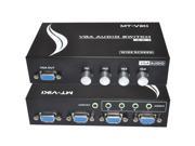 iKKEGOL 4 Port VGA Audio Video Switch 4x1 Switcher Box Selector 4 in 1 Out PC Monitor LCD Sharing