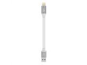 Apple MFI Certified TPE Lightning USB Cable 6.4in 16cm Shot Length Aluminum Tips Date Charger for iPhone 5 5S 5C 6 Plus iPad Power Bank Gray