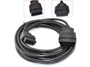 16 Pin Male to Female OBD2 OBDII Extension Cable Car Diagnostic Extender 5M 16ft