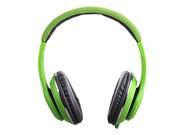 AUSDOM Portable 3.5mm Stereo Over ear Headset with Built in Mic Soft Leather Ear Cup for PC Cellphone Green