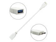iKKEGOL Micro USB OTG Adapter Host Cable Disk for Samsung Galaxy Note 3 N9000 White 5O