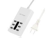 6 Ports 36Watt Quick Charge 2.0 Rapid USB Wall Charger Desktop Charging Station White