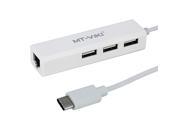 USB C TYPE C 3 Port USB 2.0 HUB Charge RJ45 Ethernet Adapter for New Macbook