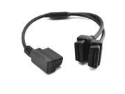 50cm OBD 2 II 16 Pin Right Angle Y Splitter Extension Cable for Diagnostic Tool