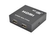 iKKEGOL 2 Port 1x2 Powered HDMI Mini Splitter for 1080P 3D Support One Input to Two Outputs Black