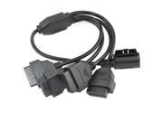 iKKEGOL 1.64ft Feet 50cm OBD II OBD2 16 Pin 1 Male Splitter to 4 Female Extension Cable Car Diagnostic Extender Cord Adapter