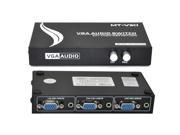 iKKEGOL 2 Port VGA Audio Video Switch 2x1 SVGA Switcher Box 2 IN 1 OUT PC Monitor LCD TFT Sharing