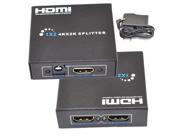 iKKEGOL 1x 2 HDMI Splitter Resolutions Up to 4K 2K Support 3D 2 way 1 input 2 output