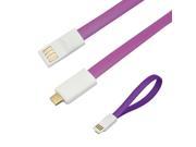 iKKEGOL® Magnet USB Type A to 5 Pin Micro USB Date Sync Charger cable for Android Samsung Galaxy S4 S5 Note 2 HTC Purple