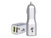 LP® Apple Certified 5V 4.8A 24W 2 Port Rapid Dual USB Car Charger for iPhone Samsung Silver