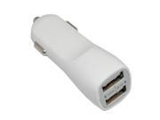 iKKEGOL 2.1A 1A Dual 2 Two Port USB Car Charger 12V Power Adapter for iPods iPhones Cell Phones Tablet Android Devices White