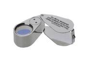 iKKEGOL 40X 25mm All Metal Magnifier Jeweler LED UV Lens Jewelery Loupe Magnifier LED Currency Detecting Jewelry Identifying Type