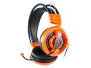 E 3LUE EHH007 Universal PC Stereo Wired Over Ear Gaming Headphones 3.5mm Headset Earphone with Microphone for Computer Orange