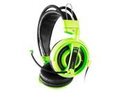 E 3LUE EHH007 Universal PC Stereo Wired Over Ear Gaming Headphones 3.5mm Headset Earphone with Microphone for Computer Green