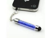 Hot Stylish Mini Crystal Bling Capacitive Touch Screen Stylus Pen For iPhone iPad Sumsung Blue