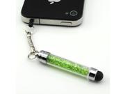 Hot Stylish Mini Crystal Bling Capacitive Touch Screen Stylus Pen For iPhone iPad Sumsung Green